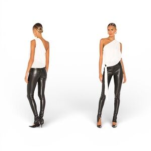 Krisa One Shoulder Tie Top